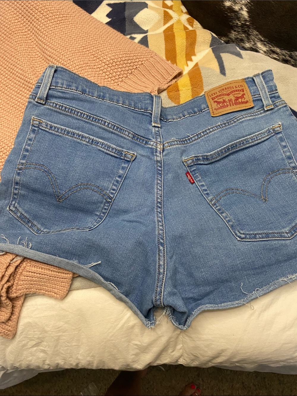 Levi's Women's Medium Blue Denim Cutoff Shorts